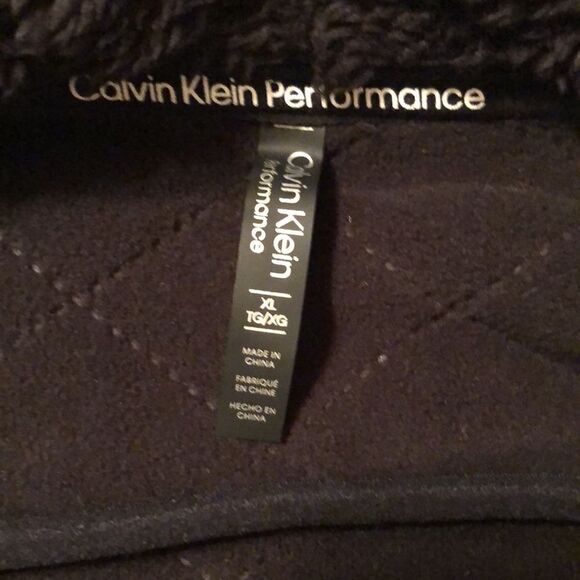 Calvin Klein XL Black Sherpa Teddy Fleece Lined Full Zip Performance Jacket - Picture 13 of 16